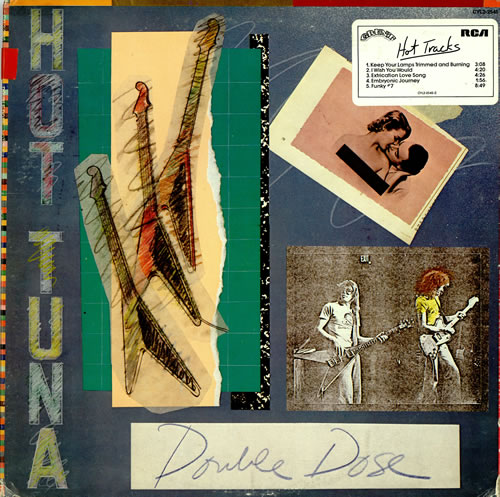 Hot Tuna Double Dose + Hot Tracks Sticker 2-LP vinyl record set (Double LP Album) US TUN2LDO457828