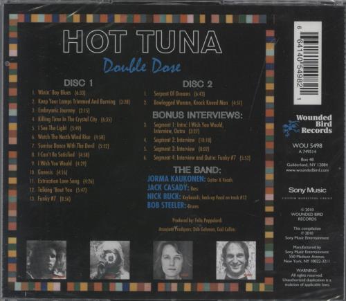 Hot Tuna Double Dose - Sealed 2 CD album set (Double CD) UK TUN2CDO805244