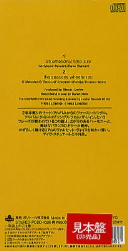 Hothouse Flowers An Emotional Time 3" CD single (CD3) Japanese HOTC3AN135733