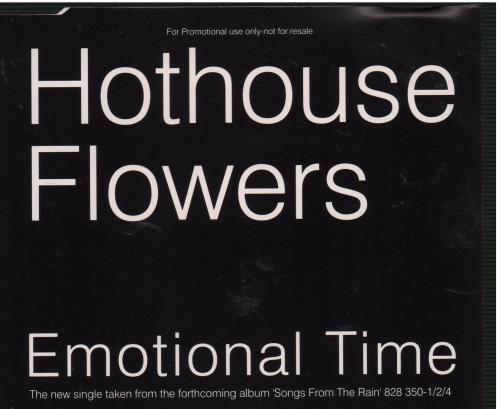 Hothouse Flowers Emotional Time CD single (CD5 / 5") UK HOTC5EM30428