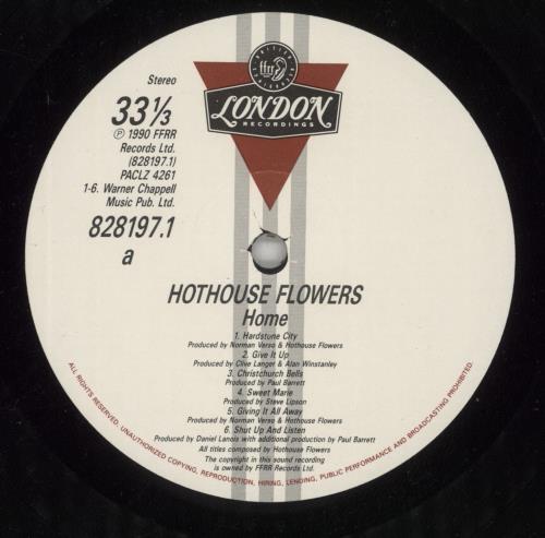 Hothouse Flowers Home - EX vinyl LP album (LP record) UK HOTLPHO870773