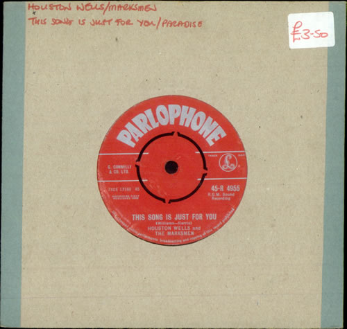 Houston Wells This Song Is Just For You 7" vinyl single (7 inch record / 45) UK HP407TH512660