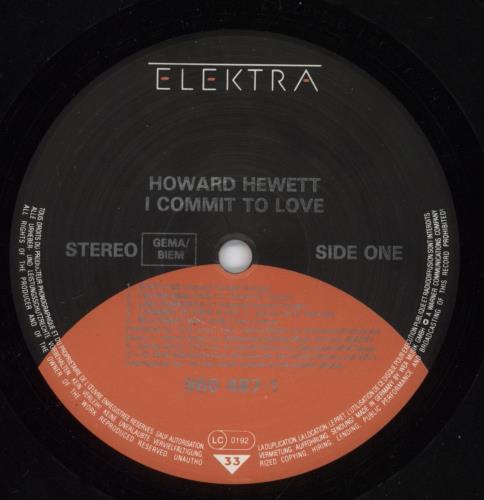Howard Hewett I Commit To Love vinyl LP album (LP record) German HG4LPIC891058