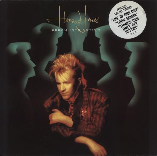 Howard Jones Dream Into Action - Hype Sticker vinyl LP album (LP record) UK HOWLPDR882631