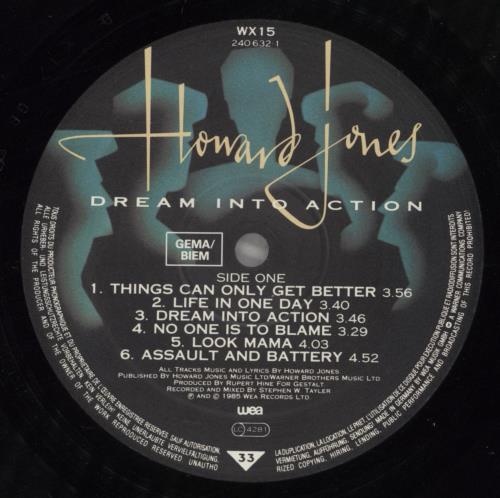 Howard Jones Dream Into Action - Hype Sticker vinyl LP album (LP record) UK HOWLPDR882631