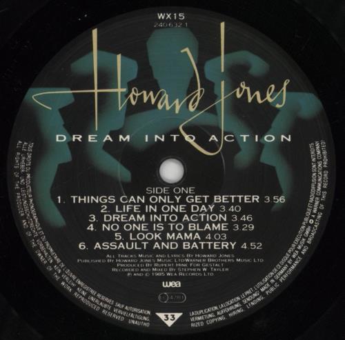 Howard Jones Dream Into Action vinyl LP album (LP record) UK HOWLPDR231411
