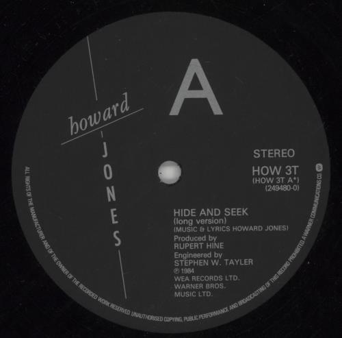 Howard Jones Hide & Seek 12" vinyl single (12 inch record / Maxi-single) UK HOW12HI15197