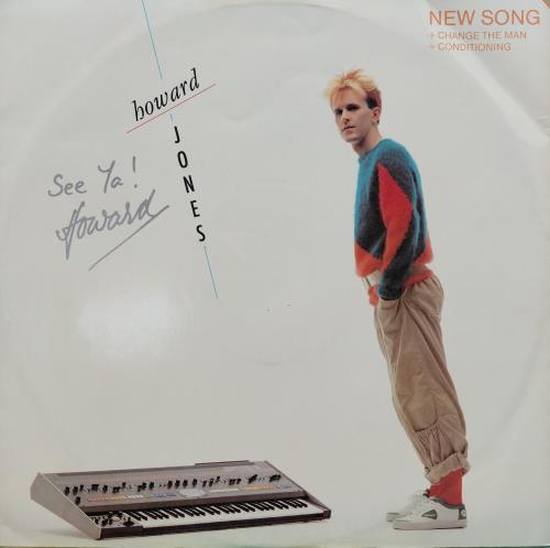 Howard Jones New Song - Autographed 12" vinyl single (12 inch record / Maxi-single) UK HOW12NE731534