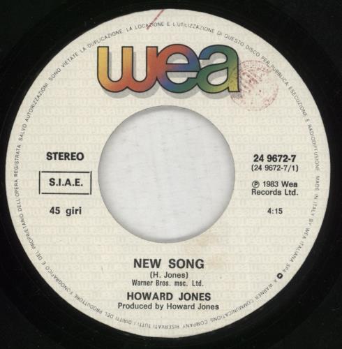 Howard Jones New Song 7" vinyl single (7 inch record / 45) Italian HOW07NE877697