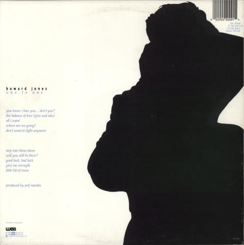 Howard Jones One To One vinyl LP album (LP record) UK HOWLPON231413