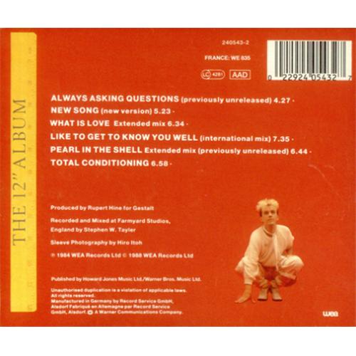 Howard Jones The 12" Album CD album (CDLP) German HOWCDTH05806