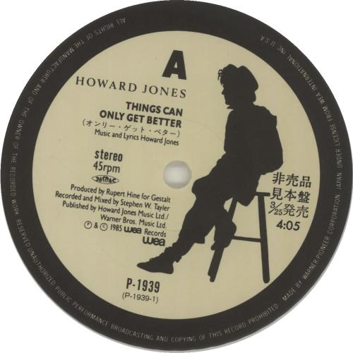 Howard Jones Things Can Only Get Better - White Vinyl 7" vinyl single (7 inch record / 45) Japanese HOW07TH167075