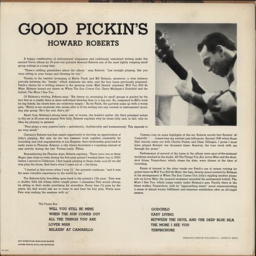 Howard Roberts Good Pickin's vinyl LP album (LP record) Japanese HOQLPGO878492