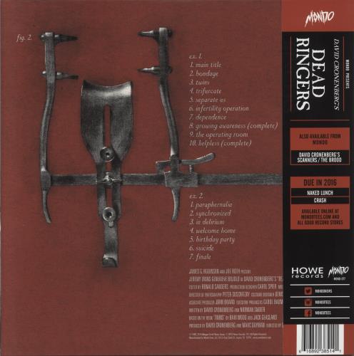 Howard Shore Dead Ringers [Complete Original Score] - 180g - Red Vinyl vinyl LP album (LP record) US H41LPDE857082