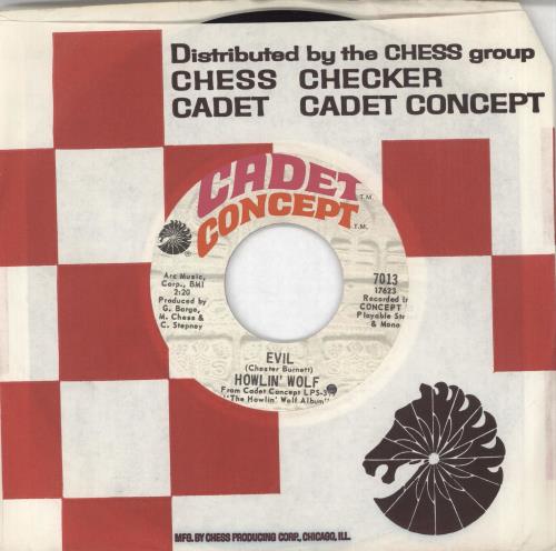 Howlin' Wolf Evil / Tail Dragger 7" vinyl single (7 inch record / 45) US HWO07EV724043