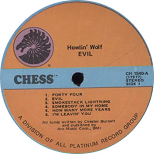 Howlin' Wolf Evil vinyl LP album (LP record) US HWOLPEV534206