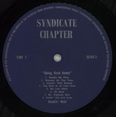 Howlin' Wolf Going Back Home vinyl LP album (LP record) UK HWOLPGO764453