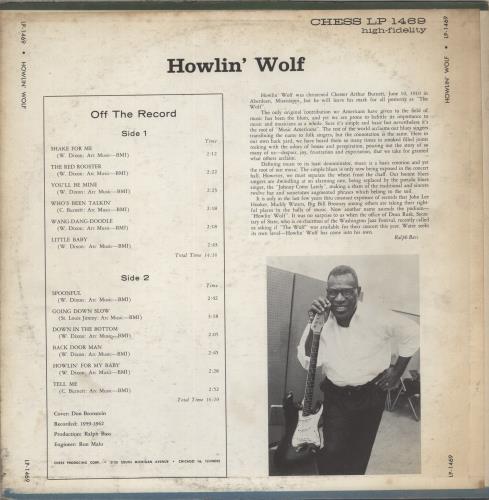 Howlin' Wolf Howlin' Wolf vinyl LP album (LP record) US HWOLPHO889500