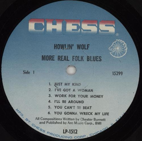 Howlin' Wolf More Real Folk Blues vinyl LP album (LP record) US HWOLPMO752257