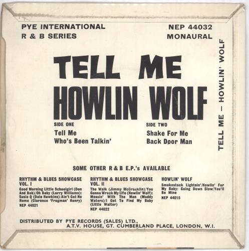 Howlin' Wolf Tell Me 7" vinyl single (7 inch record / 45) UK HWO07TE707662