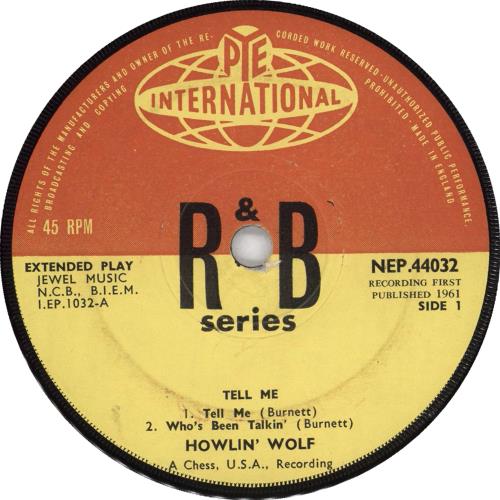 Howlin' Wolf Tell Me 7" vinyl single (7 inch record / 45) UK HWO07TE707662