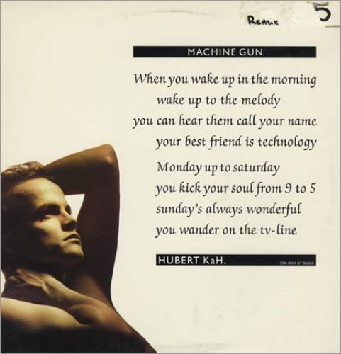 Hubert Kah Machine Gun 12" vinyl single (12 inch record / Maxi-single) US HUB12MA23115