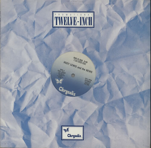 Huey Lewis & The News Bad Is Bad vinyl LP album (LP record) UK HLNLPBA631203