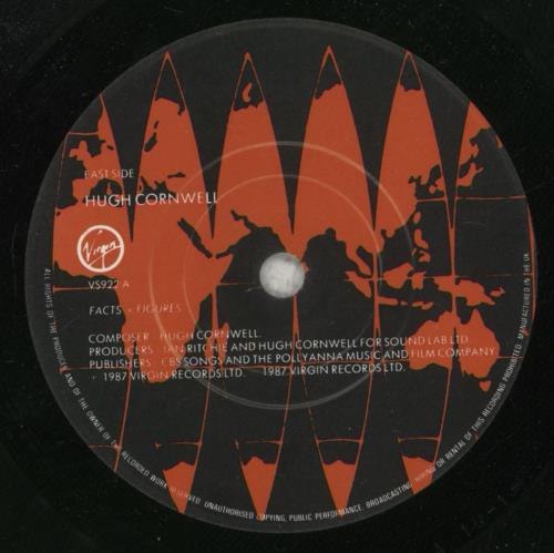 Hugh Cornwell Facts & Figures 7" vinyl single (7 inch record / 45) UK HUG07FA116116