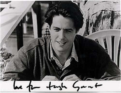 Hugh Grant Autographed Publicity Photograph photograph UK HGRPHAU262888