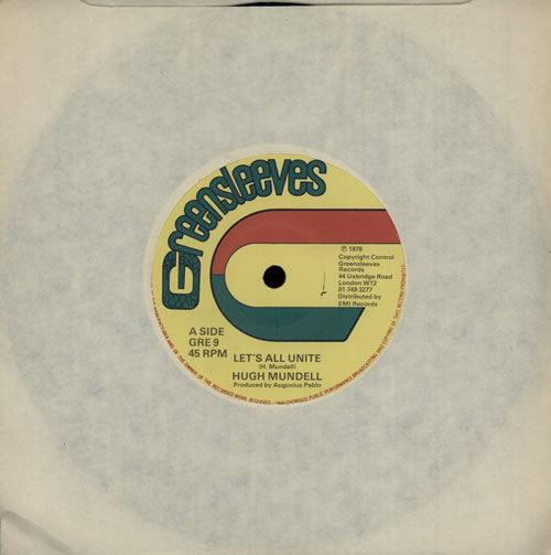 Hugh Mundell Let's All Unite 7" vinyl single (7 inch record / 45) UK HWG07LE582583