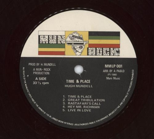 Hugh Mundell Time And Place vinyl LP album (LP record) UK HWGLPTI800159