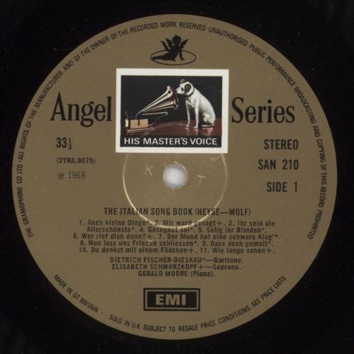 Hugo Wolf The Italian Song Book 2-LP vinyl record set (Double LP Album) UK HV92LTH878547