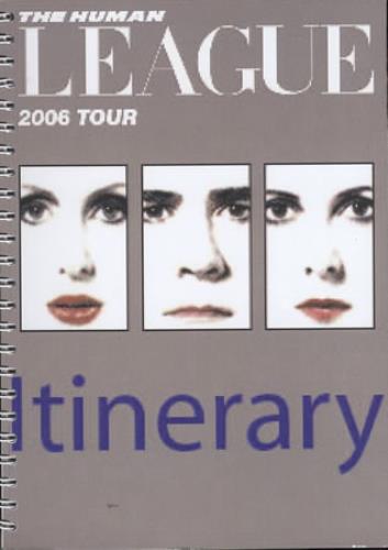 Human League 2006 Tour Itinerary Itinerary UK HUMBKTO405009