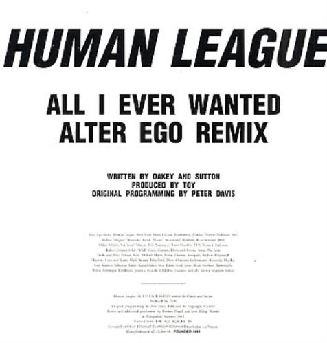 Human League All I Ever Wanted 12" vinyl single (12 inch record / Maxi-single) German HUM12AL212420