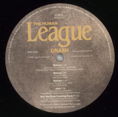 Human League Crash vinyl LP album (LP record) UK HUMLPCR238225