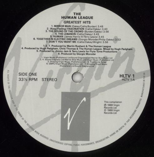 Human League Greatest Hits - EX vinyl LP album (LP record) UK HUMLPGR752440