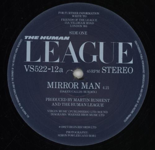 Human League Mirror Man 12" vinyl single (12 inch record / Maxi-single) UK HUM12MI11490