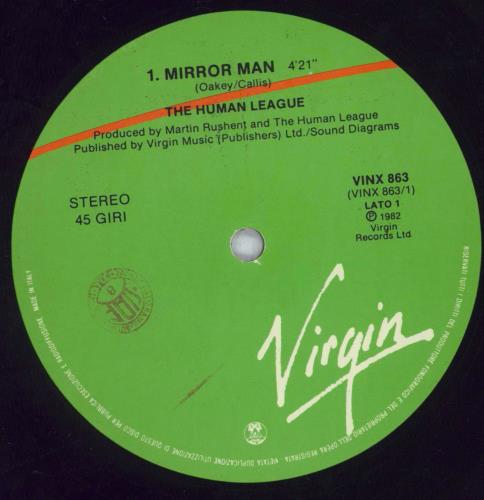 Human League Mirror Man 12" vinyl single (12 inch record / Maxi-single) Spanish HUM12MI819218