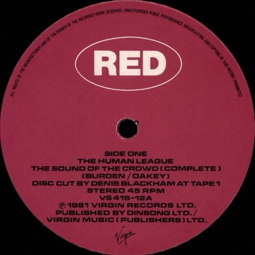 Human League The Sound Of The Crowd - stickered p/s 12" vinyl single (12 inch record / Maxi-single) UK HUM12TH694622