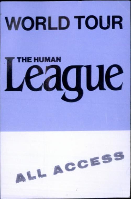Human League World Tour tour pass UK HUMTPWO508455