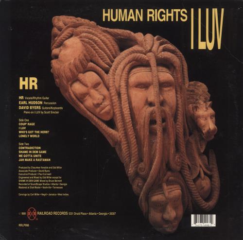 Human Rights I Luv vinyl LP album (LP record) US HURLPIL827078