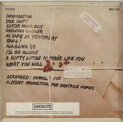 Humble Pie As Safe As Yesterday Is vinyl LP album (LP record) South African HMBLPAS656152