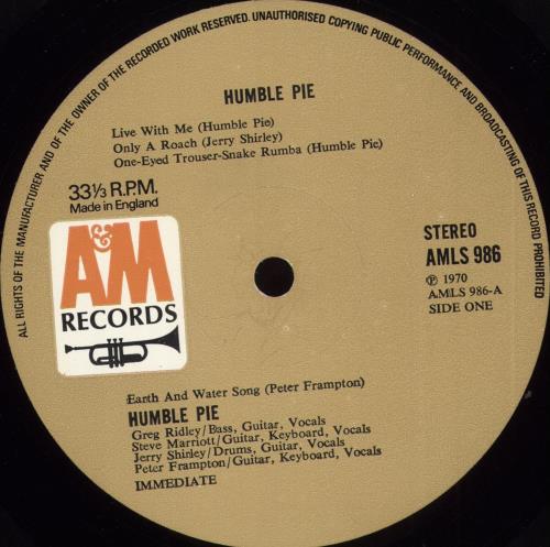 Humble Pie Humble Pie - 1st - EX vinyl LP album (LP record) UK HMBLPHU609460