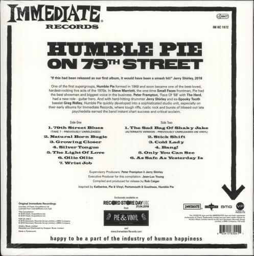 Humble Pie On 79th Street - RSD18 - Sealed vinyl LP album (LP record) UK HMBLPON709849