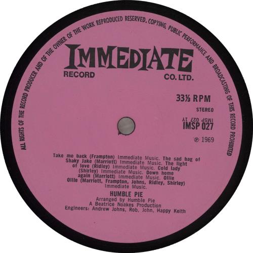 Humble Pie Town And Country - 1st vinyl LP album (LP record) UK HMBLPTO704366