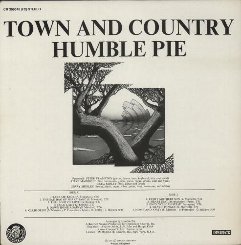 Humble Pie Town And Country vinyl LP album (LP record) UK HMBLPTO315183
