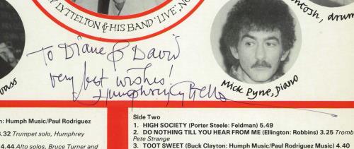 Humphrey Lyttelton Humph At The Bull's Head - Autographed vinyl LP album (LP record) UK HB-LPHU772824