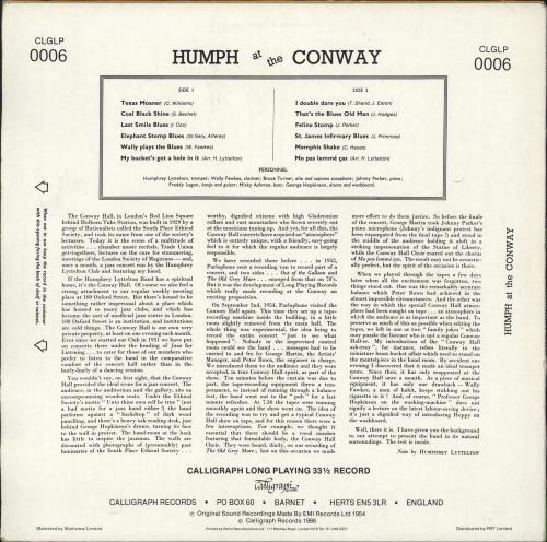 Humphrey Lyttelton Humph At The Conway vinyl LP album (LP record) UK HB-LPHU723351