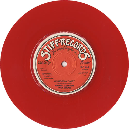 Humphrey Ocean & The Hardy Annuals Whoops A Daisy - Red Vinyl - P/S 7" vinyl single (7 inch record / 45) UK OCQ07WH450205