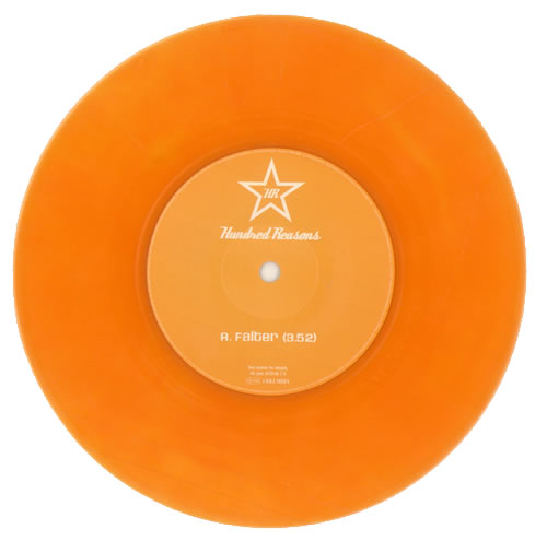 Hundred Reasons Falter - Orange Vinyl 7" vinyl single (7 inch record / 45) UK HUS07FA223659